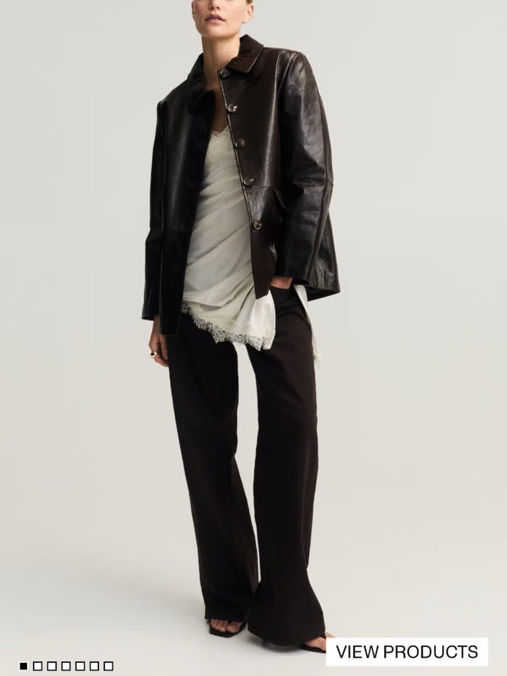 H&M harper wide leg black denim jeans